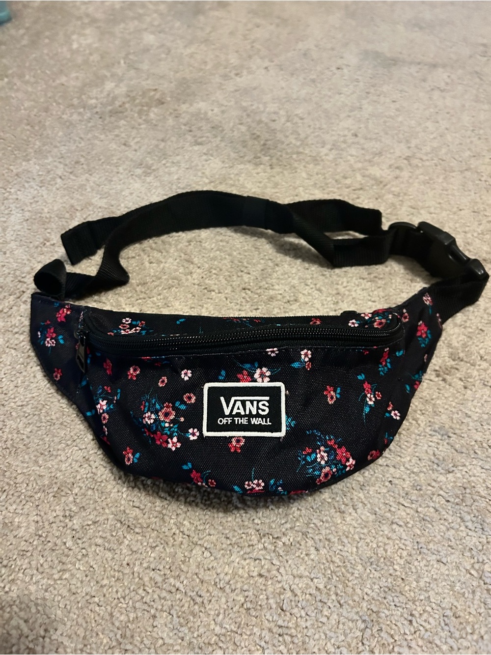 Vans Floral Black Waist Bag Belt Bag Fanny Pack
